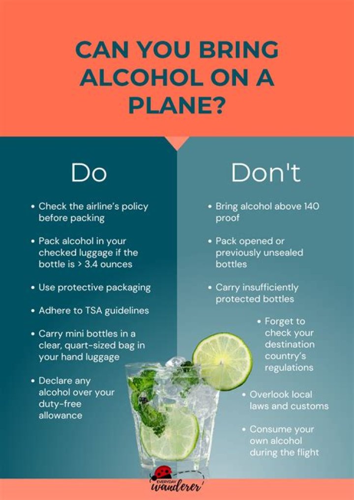 Can a 20 year old take alcohol on a plane?