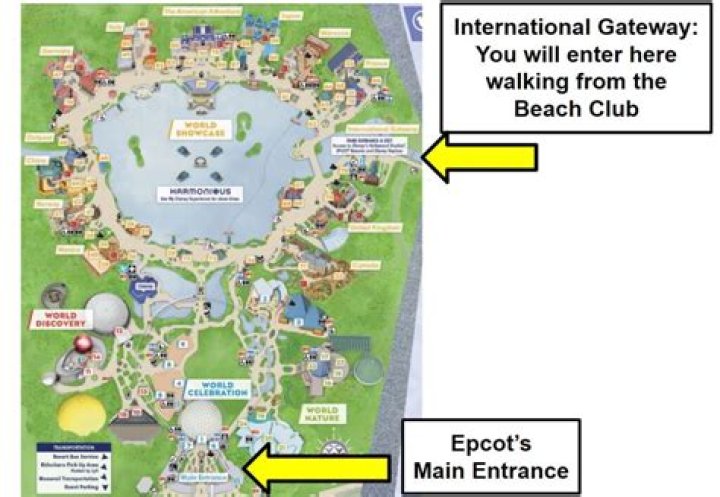 Can you walk from the Caribbean Beach Resort to Epcot?