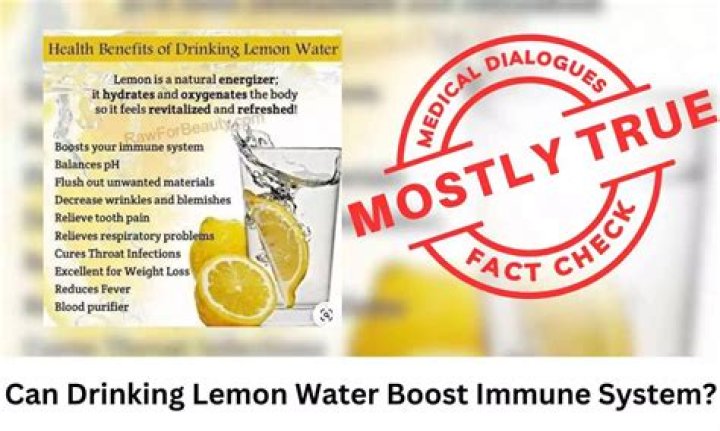 Does lemon water boost immune system?
