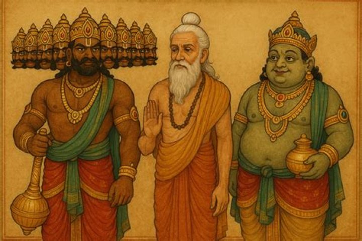 How are Ravana and Kuber related?