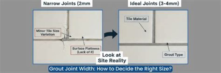 How deep should grout go between tiles?
