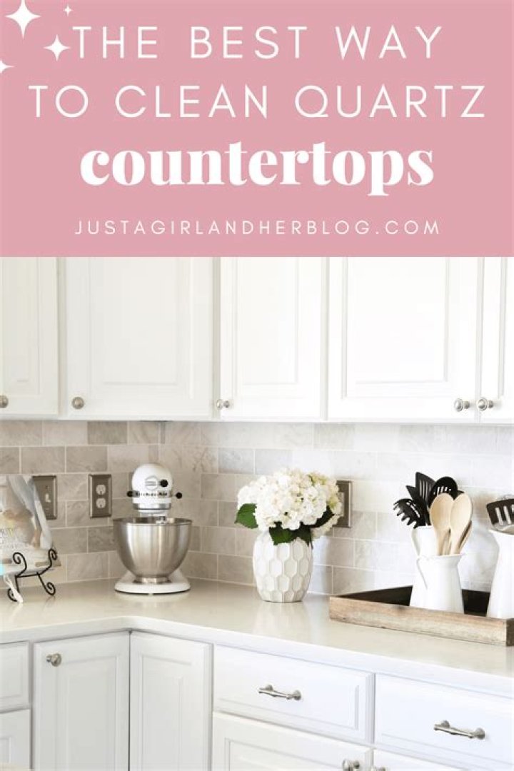 How do I clean my white quartz countertop?