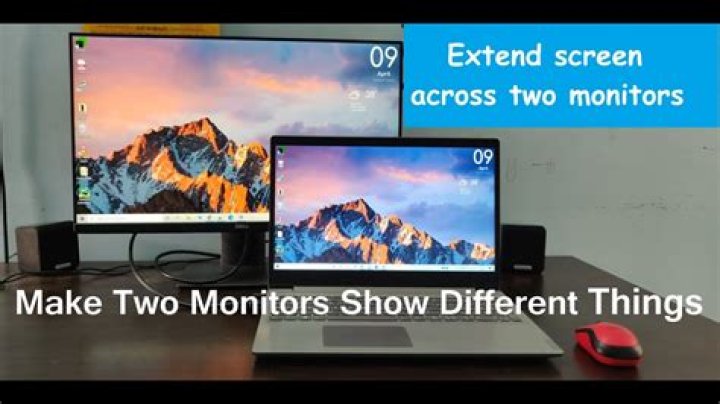How do I extend my display to 2 monitors?