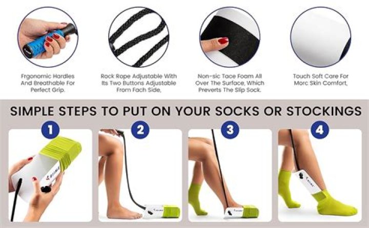 How do seniors put on compression socks?