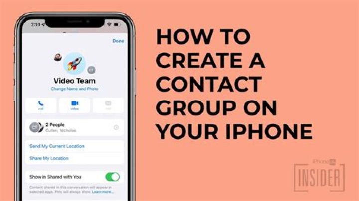 How do you create a group in contacts?