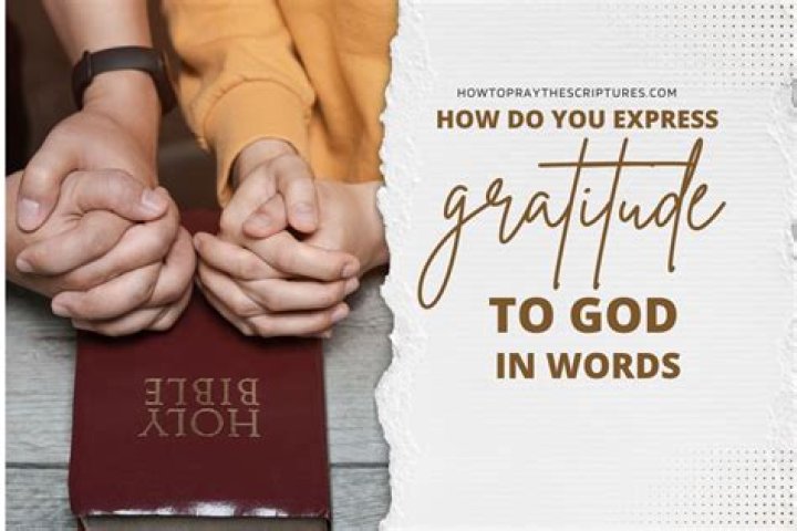 How do you express gratitude?
