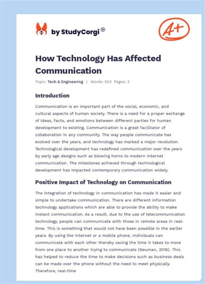 How technology has affected our communication skills?