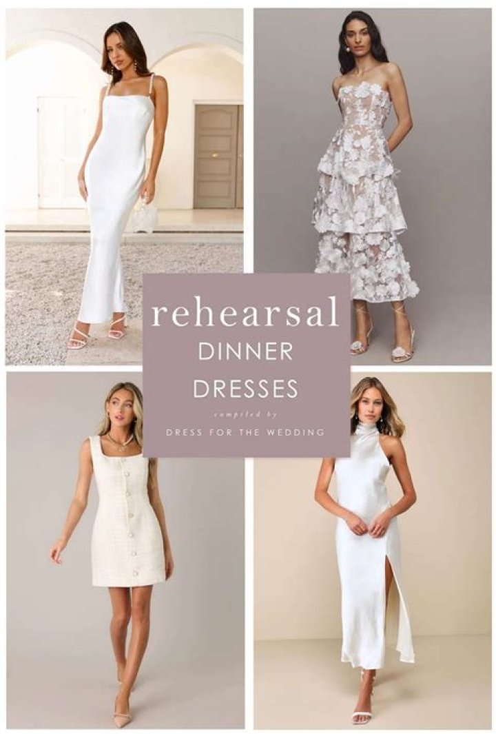 What color does bride wear to rehearsal dinner?