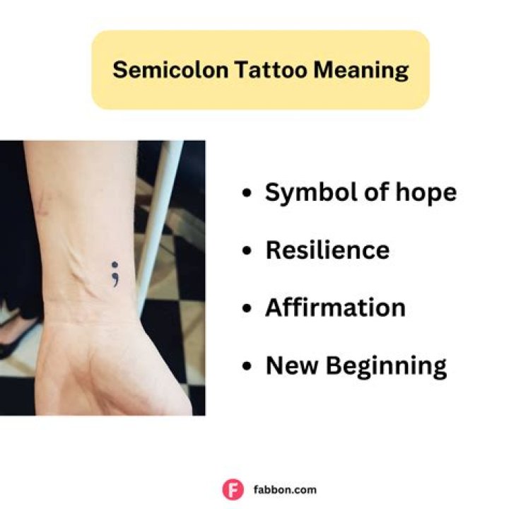 What does a semicolon tattoo stand for?