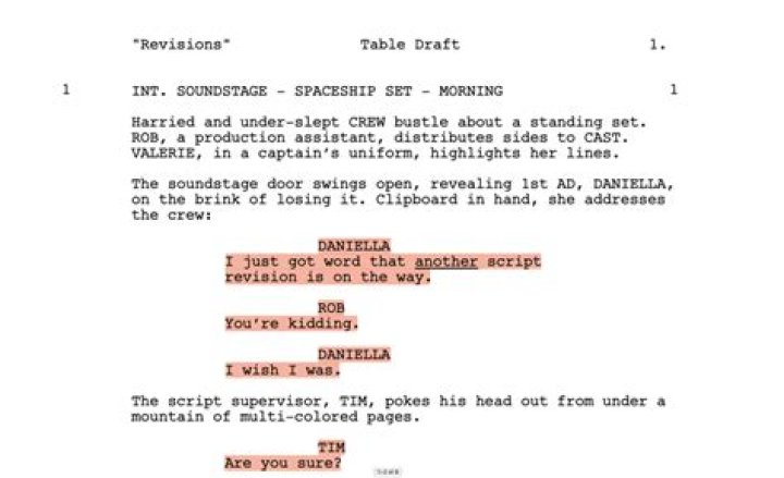 What does cont'd mean in a script?