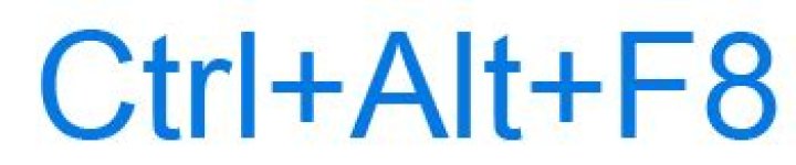 What does Control Alt f8 do?