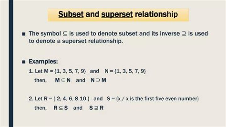 What is subset formula?
