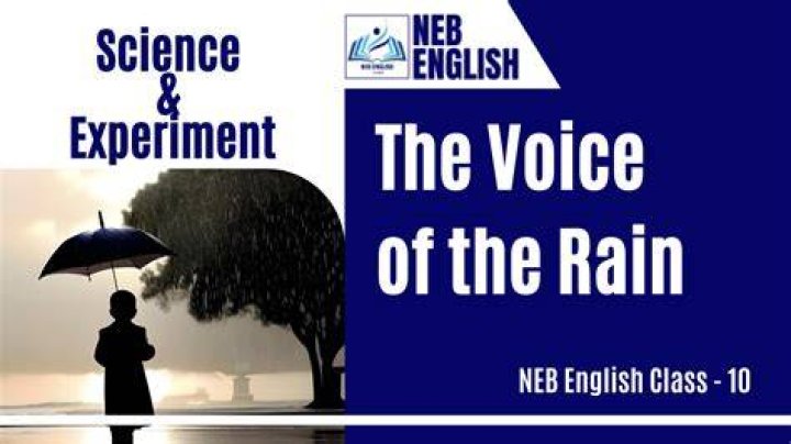 What is the message of The Voice of the Rain?