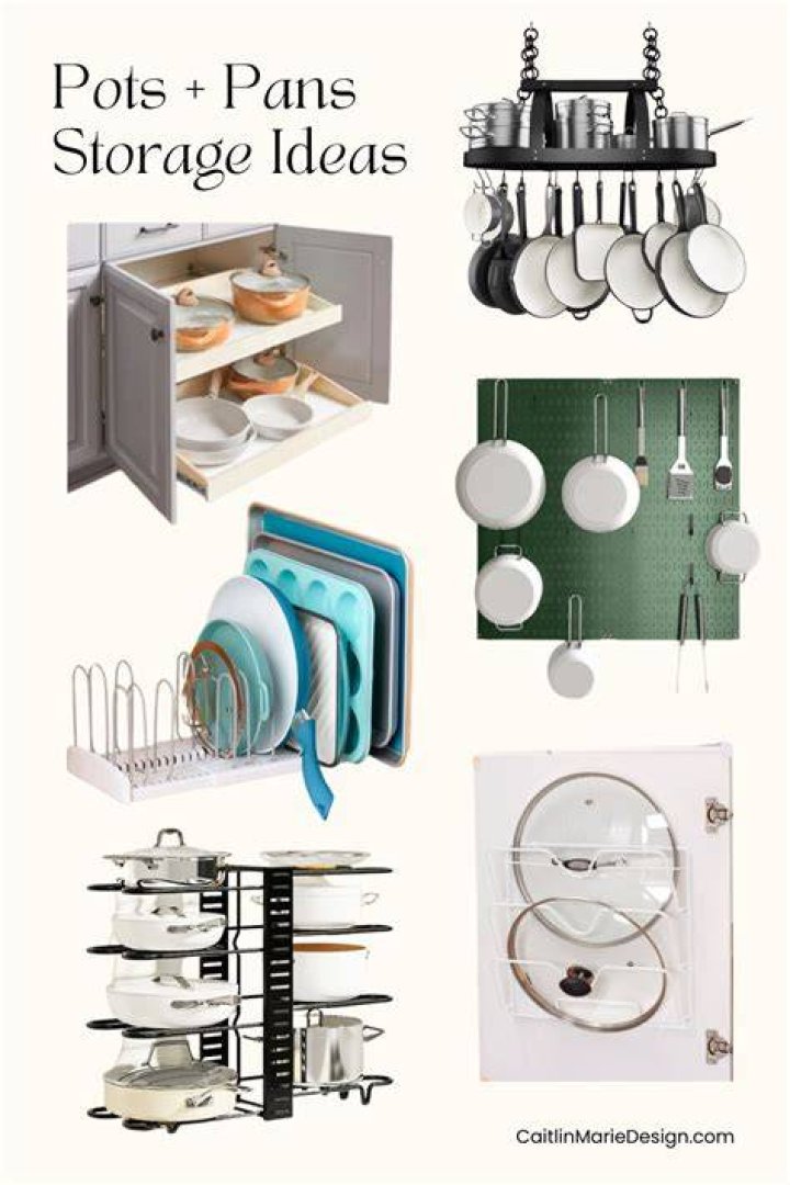 What is the proper storage of pots and pans?