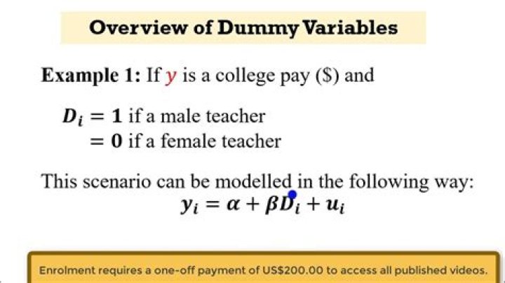 What is the purpose of dummy variables?
