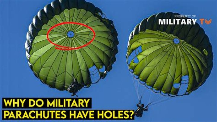 Why do some parachutes have holes in them?